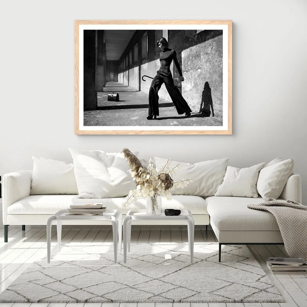 Affisch i ram av ljusek -  Stadselegans - 91x61 cm