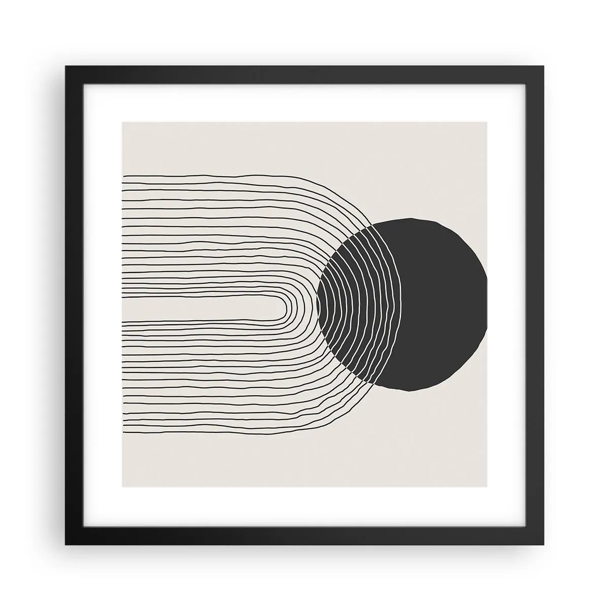 Affisch i svart ram - Darr och säkerhet - 40x40 cm