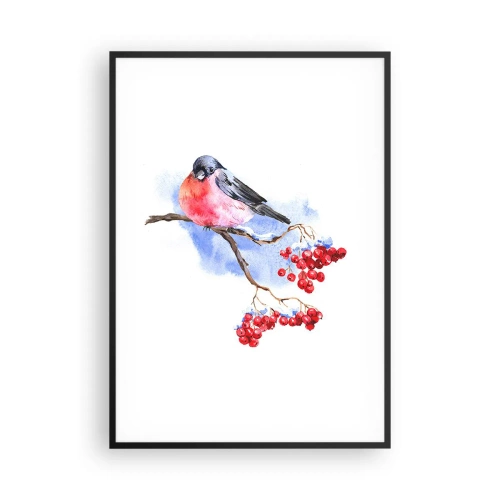 Affisch i svart ram - Vinter i färger - 70x100 cm