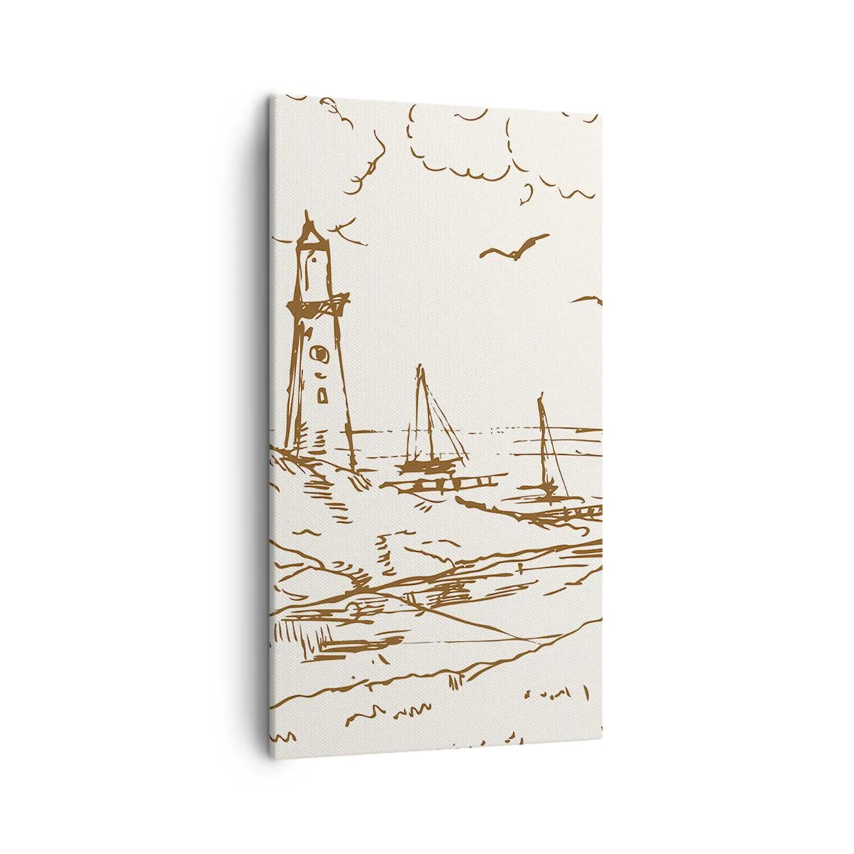 Canvastavla - Bild på duk - Sommarminnets kontur - 45x80 cm