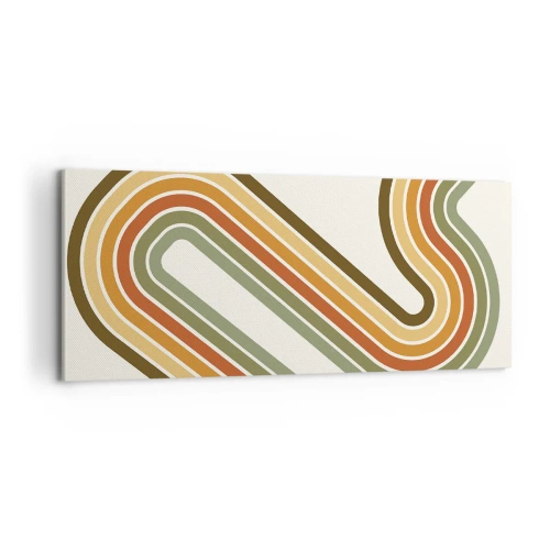 Canvastavla - Bild på duk - Zig-zack mot målet - 100x40 cm