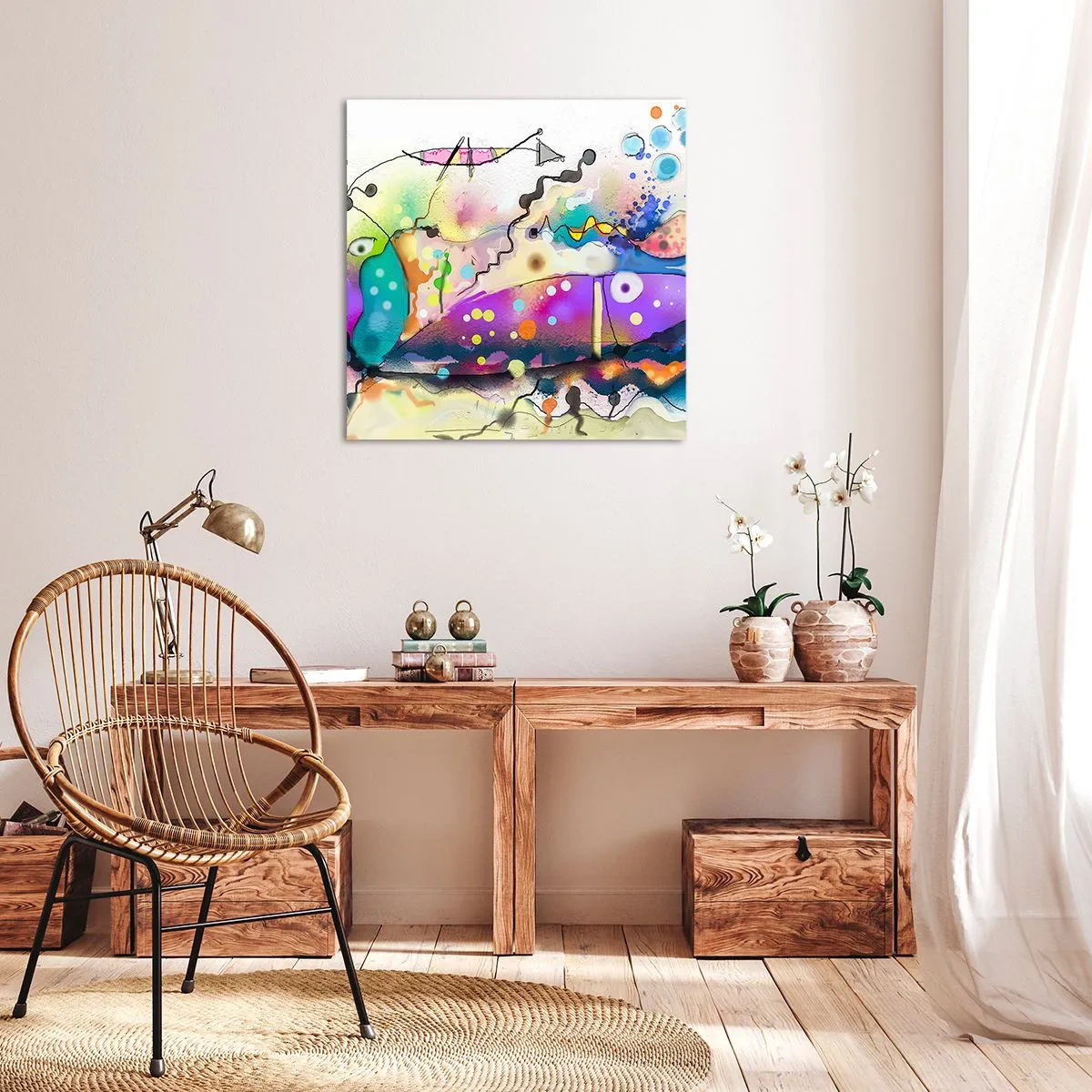 Canvastavla - Bild på duk - Det saknas ord! - 30x30 cm
