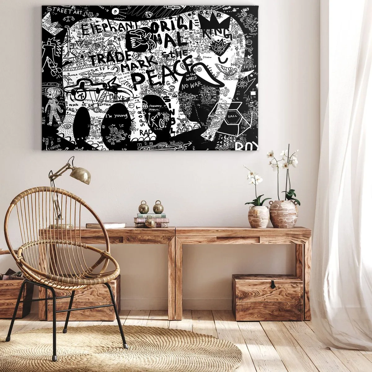 Canvastavla - Bild på duk - Rik gatuvärld - 100x70 cm