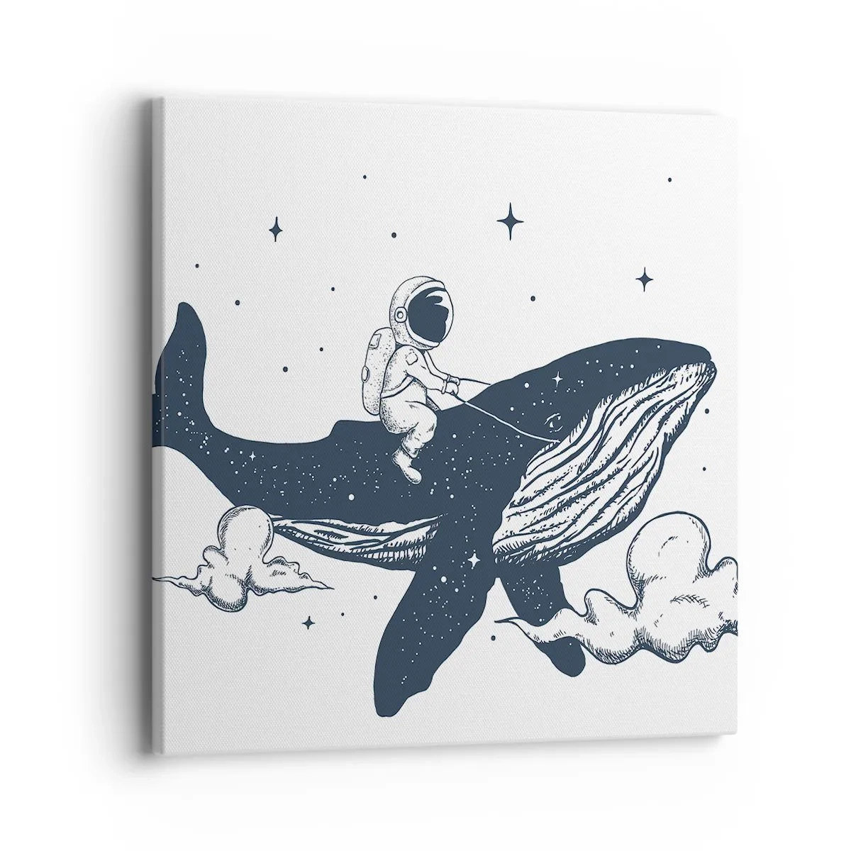 Canvastavla - Bild på duk - Rymdäventyr - 40x40 cm