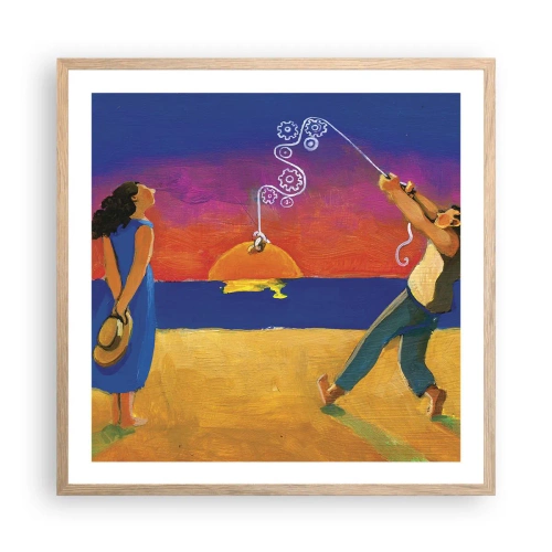 Affisch i ram av ljusek - Mer än en stjärna från himlen - 60x60 cm