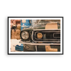 Affisch i svart ram - Ett möte med legenden - 91x61 cm