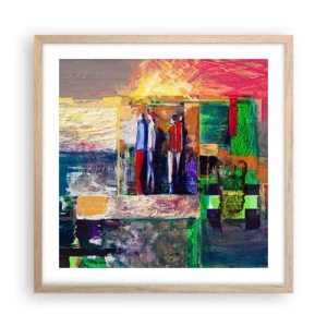 Affisch i ram av ljusek - Relationer och emotioner - 50x50 cm