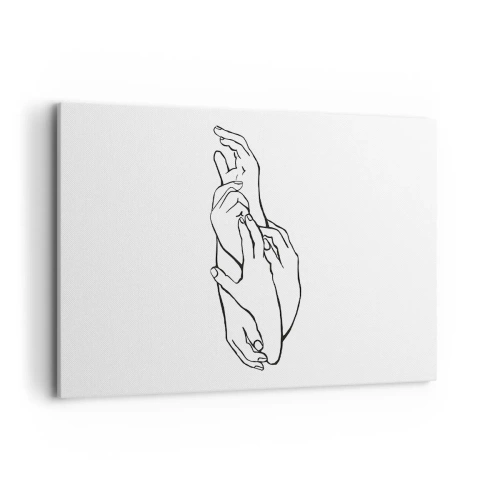Canvastavla - Bild på duk - Hand i hand - 120x80 cm