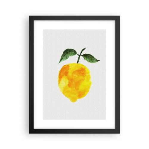 Affisch i svart ram - Hur man känner smaken av solen - 30x40 cm