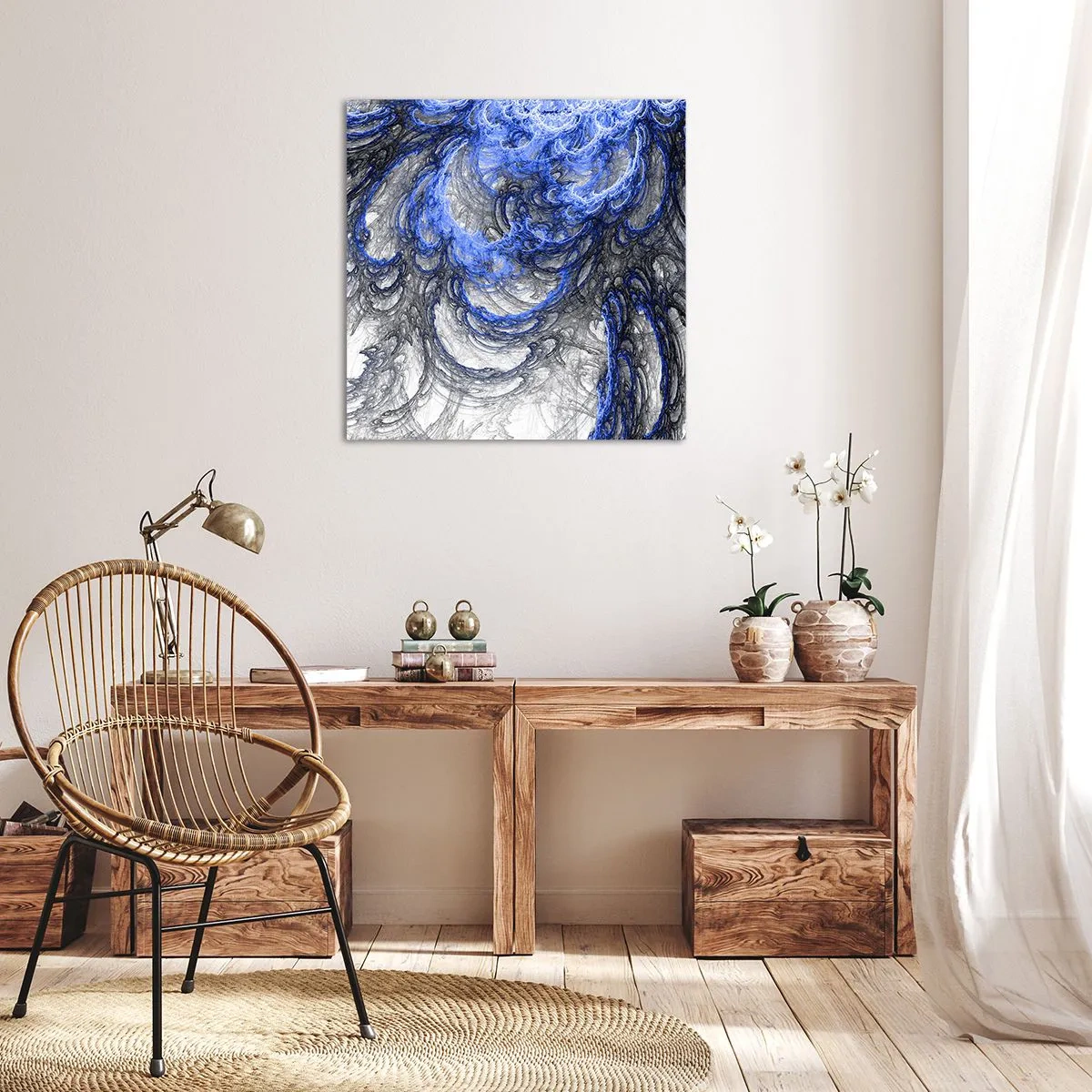 Canvastavla - Bild på duk - Vågens födsel - 40x40 cm