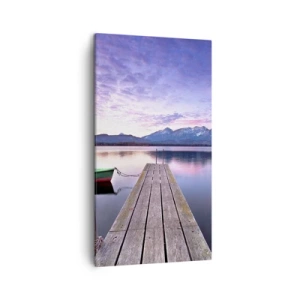 Canvastavla - Bild på duk - Vänlig tystnad - 45x80 cm