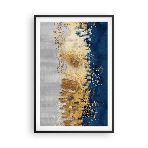 Affisch i svart ram - Modern komposition med blixt - 61x91 cm