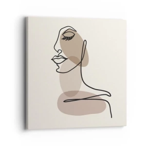 Canvastavla - Bild på duk - Lyssnar på sig själv - 40x40 cm