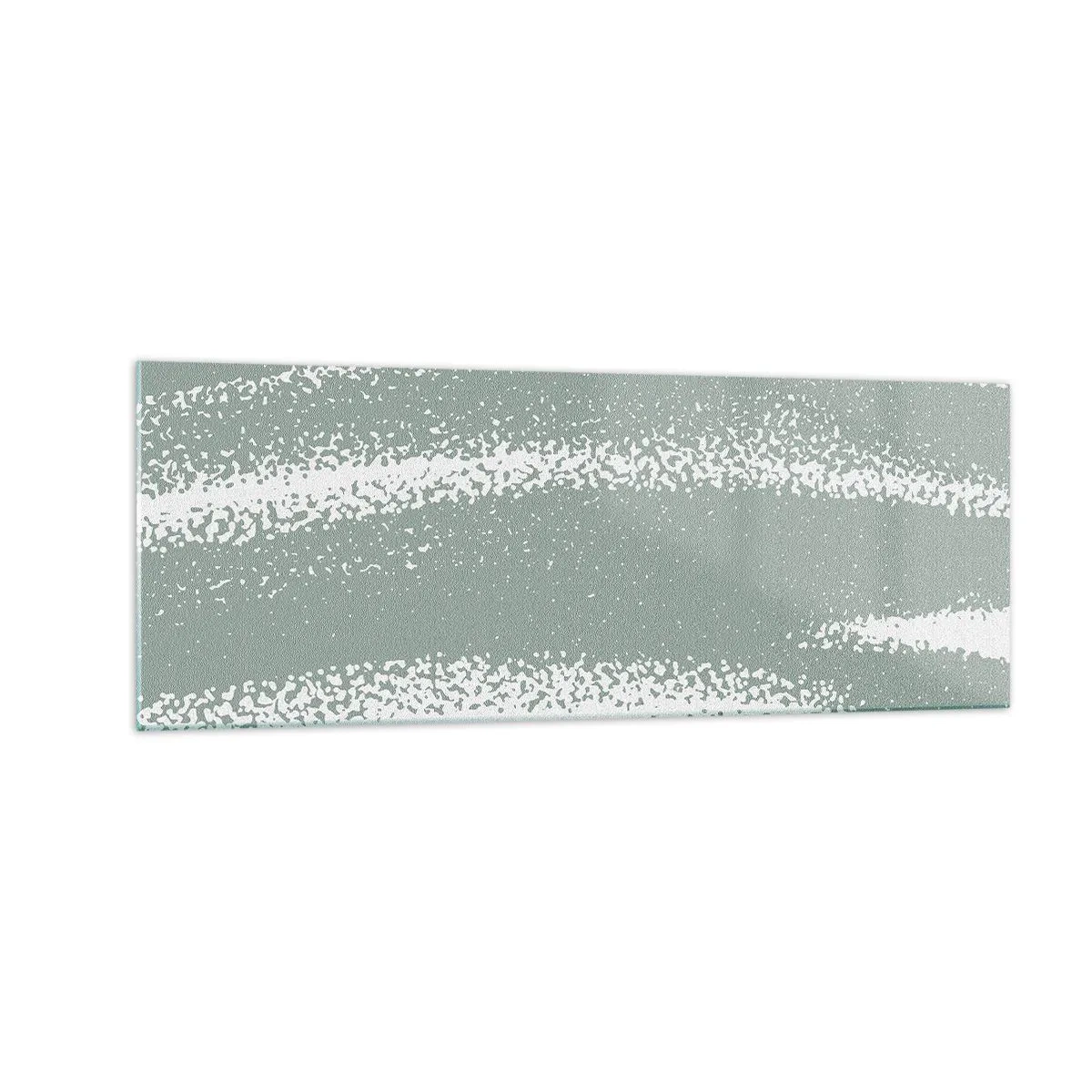 Glastavla - Bild på glas - Abstraktion i vinterstämning - 140x50 cm