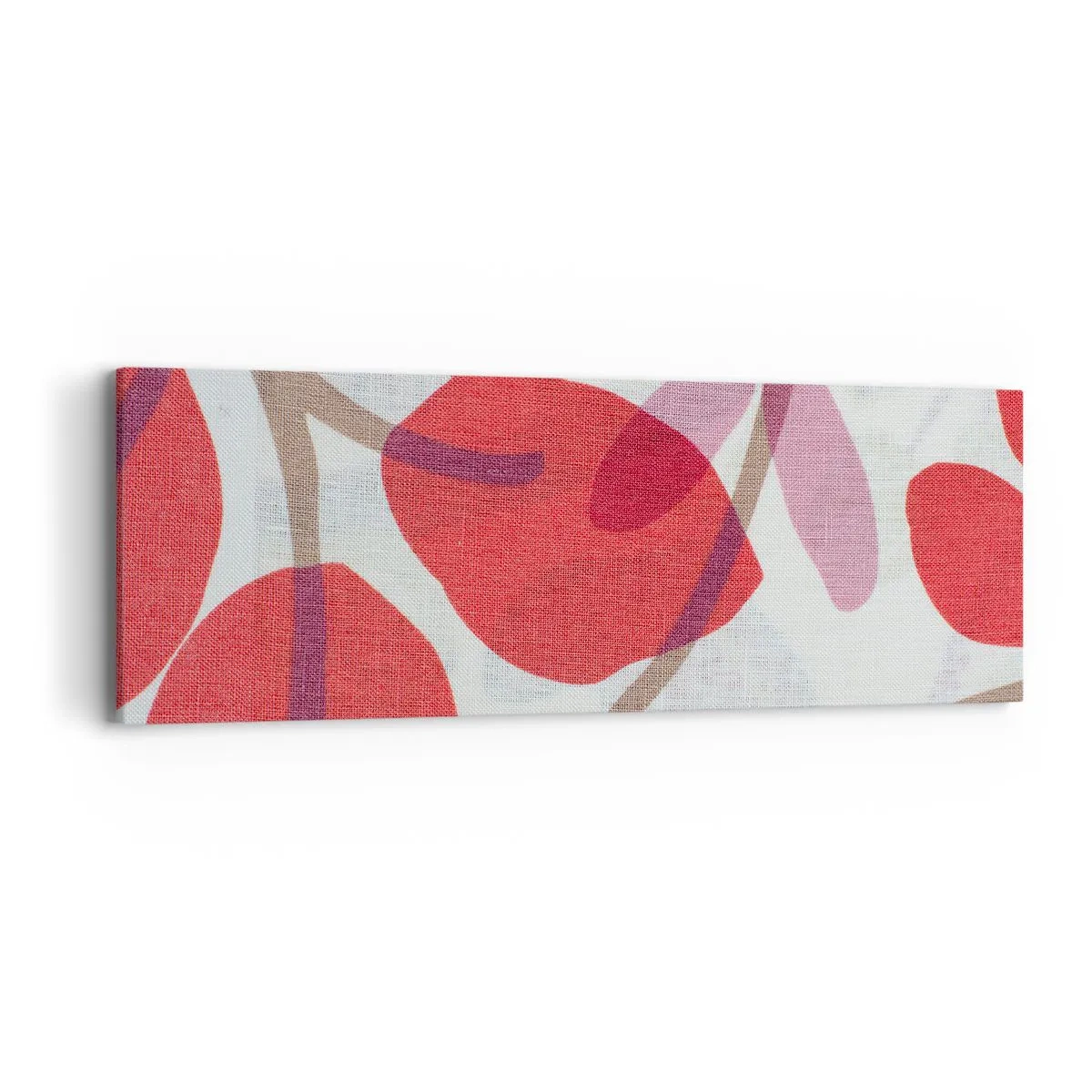 Canvastavla - Bild på duk - Blomsterkomposition i rosa - 90x30 cm