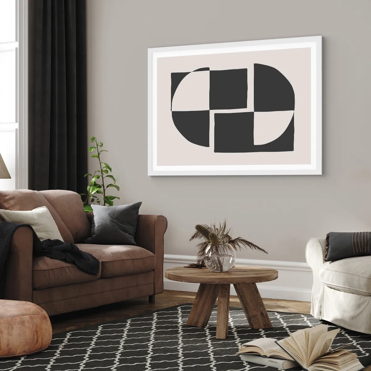 Affisch i vit ram - Antites – syntes - 91x61 cm