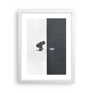 Affisch i vit ram - En stor expedition - 30x40 cm