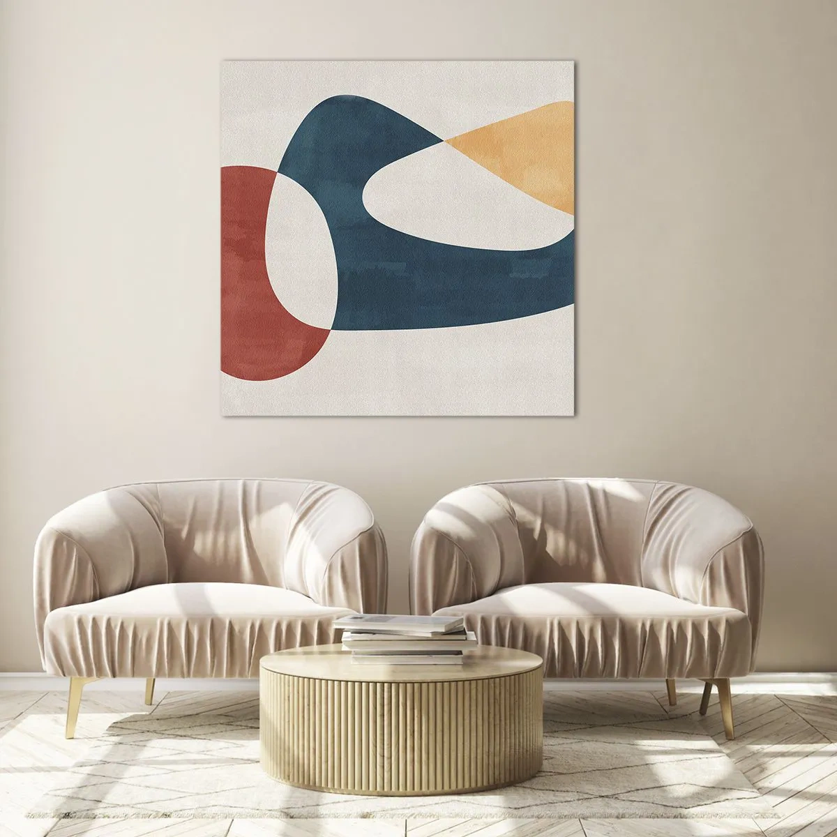 Glastavla - Bild på glas - Influenser och metamorfoser - 60x60 cm