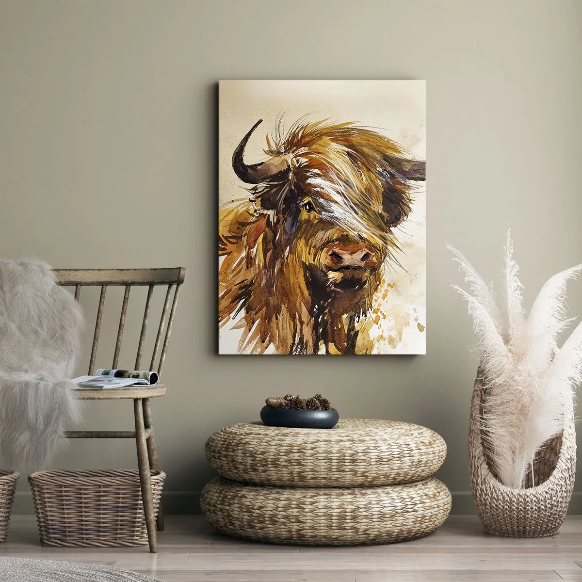 Canvastavla - Bild på duk - Jägarens dröm - 50x70 cm
