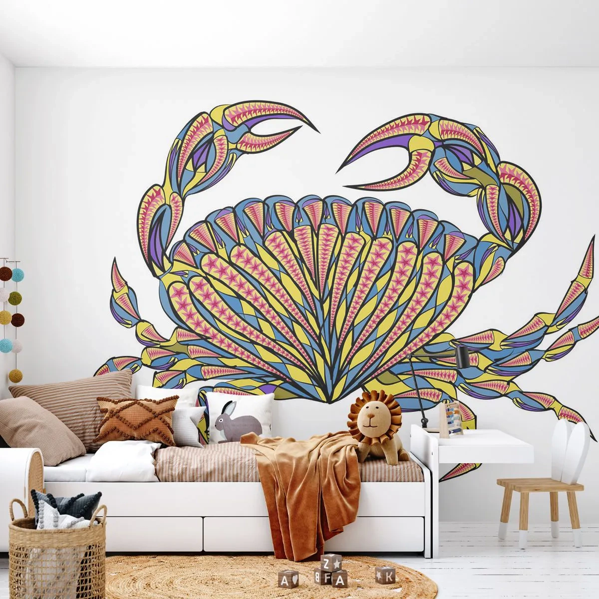 Fototapet Standard Eco - Havssmycken - Krabba, För barn, Grafik - 200x140 cm