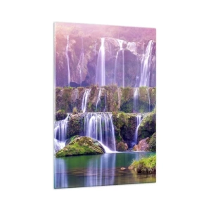 Glastavla - Bild på glas - Trappan till himlen - 80x120 cm