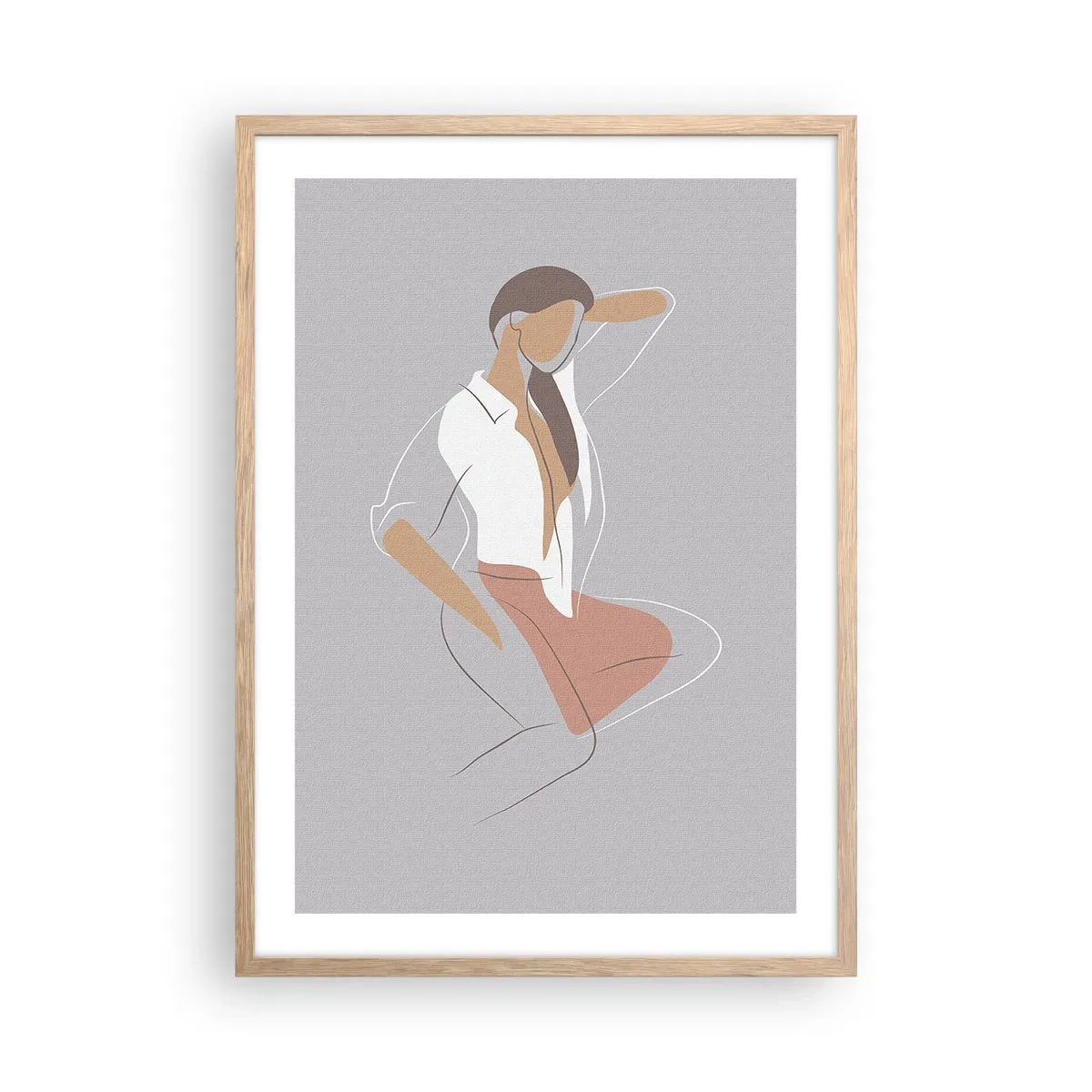 Affisch i ram av ljusek - Charmens kontur - 50x70 cm