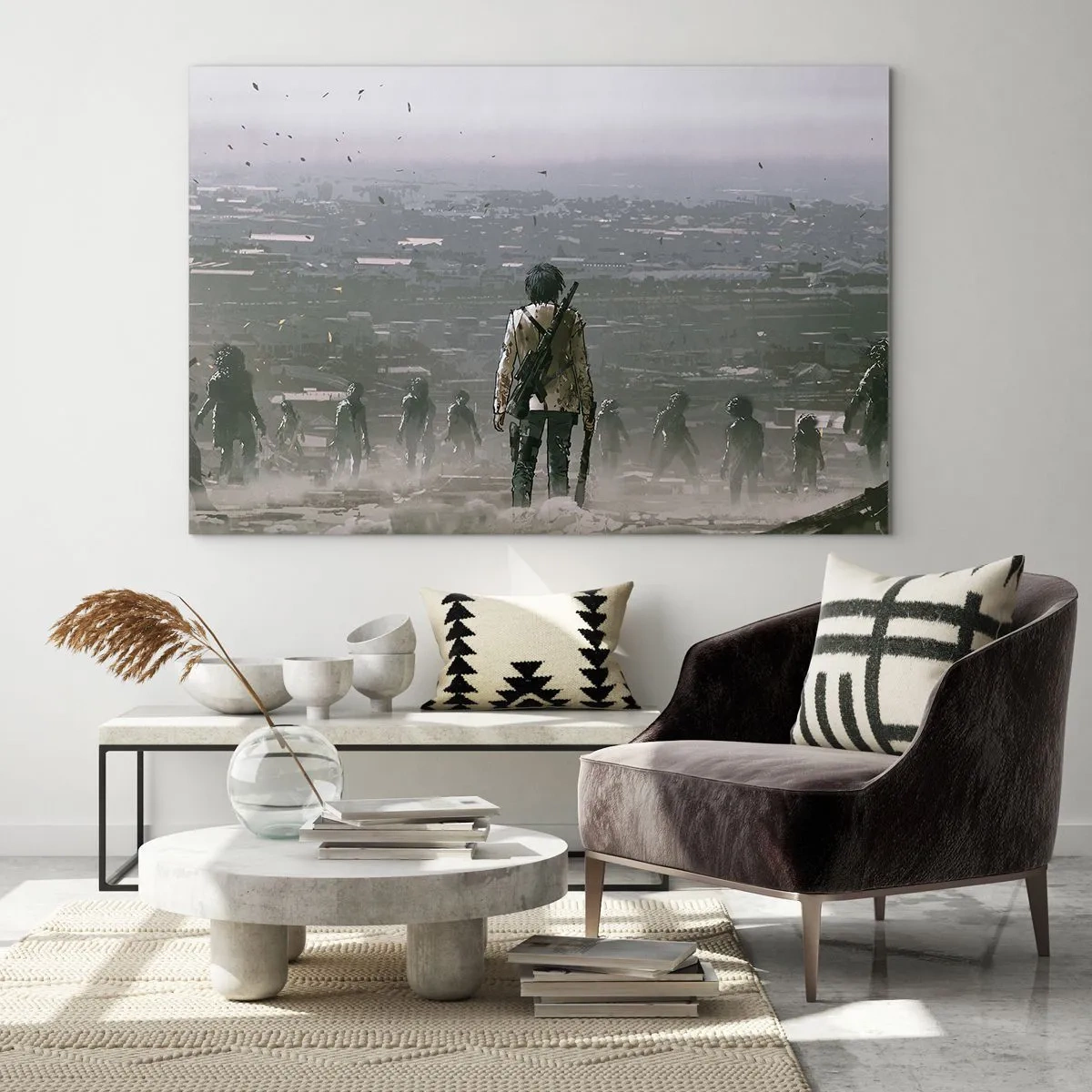 Glastavla - Bild på glas - Den siste rättvise? - 100x70 cm
