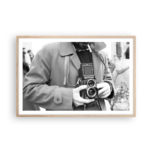 Affisch i ram av ljusek - I retrostil - 91x61 cm