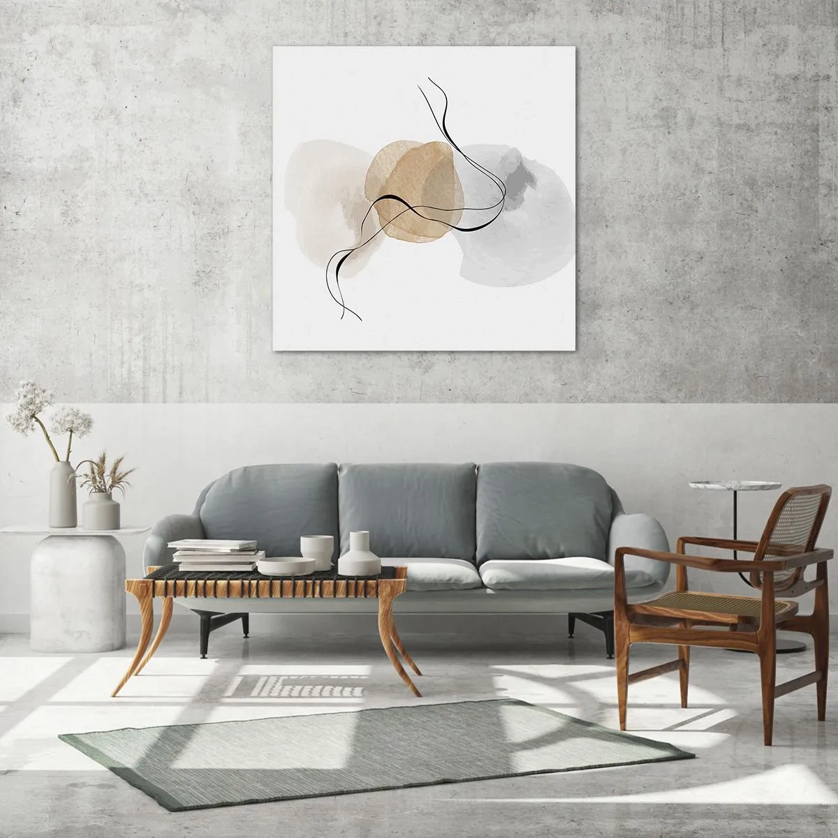 Glastavla - Bild på glas - Luftpärlor - 70x70 cm