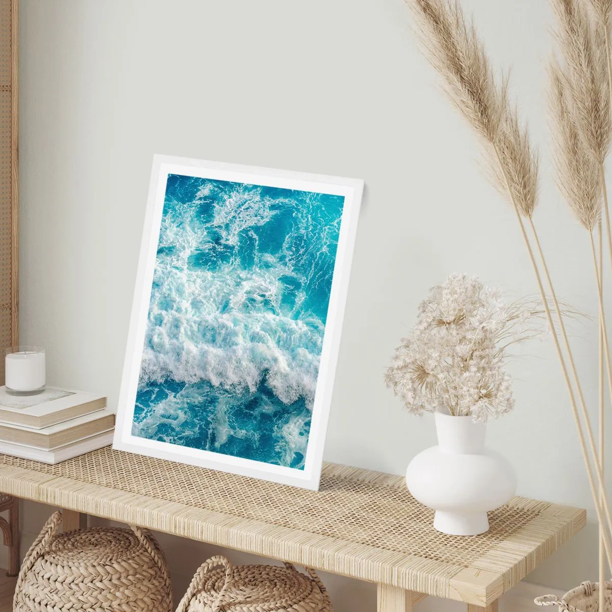 Affisch i vit ram - Glatt och hoppande - 30x40 cm