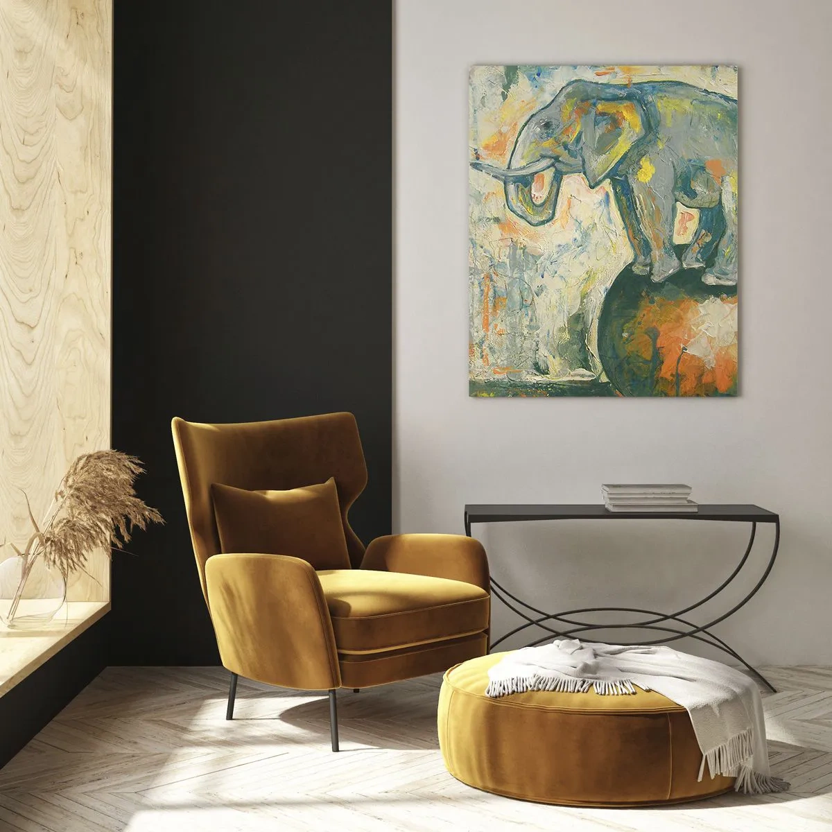 Glastavla - Bild på glas - Länge leve cirkus - 50x70 cm