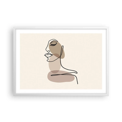 Affisch i vit ram - Skönhetens säkra linje - 70x50 cm