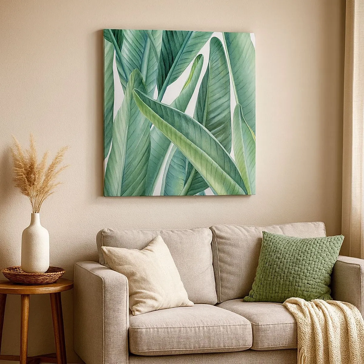 Canvastavla - Bild på duk - Grönskan i sig själv - 30x30 cm