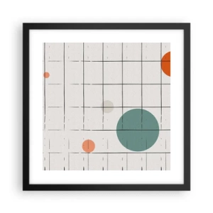 Affisch i svart ram - Fångade. Vi eller de? - 40x40 cm