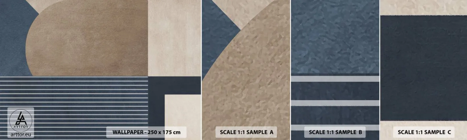 Fototapet Prov Standard Eco - Komposition av enkelhet och rundhet - Minimalism, Abstraktion, Bit - 100x30 cm