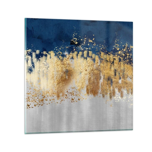 Glastavla - Bild på glas - Modern komposition med blixt - 30x30 cm