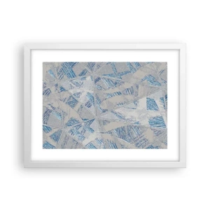 Affisch i vit ram - I en gråblå labyrint - 40x30 cm