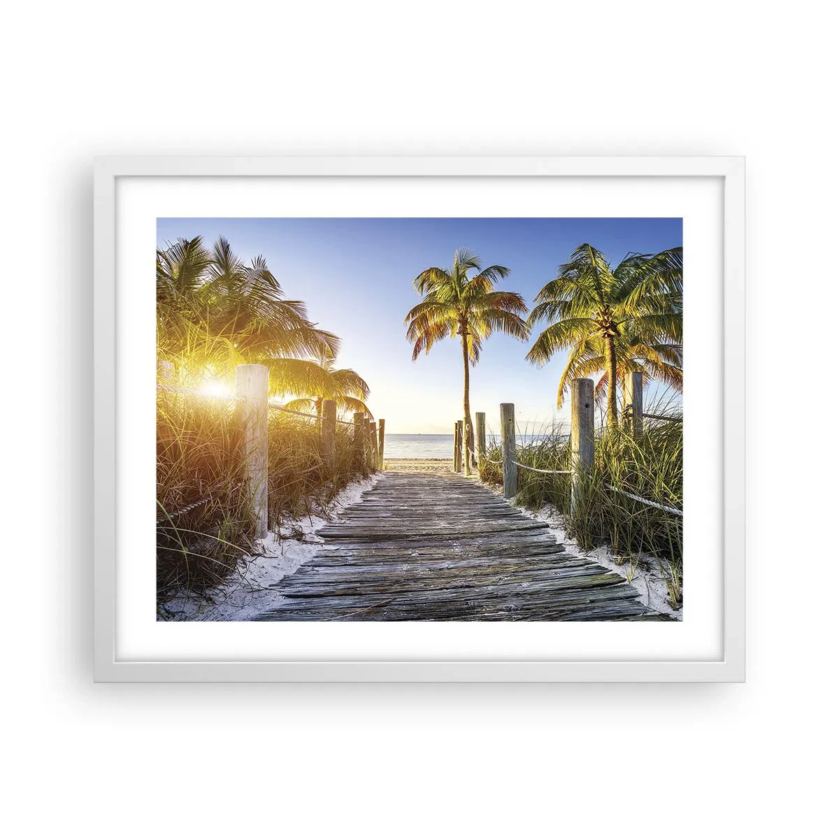 Affisch i vit ram - Raka vägen till paradiset - 50x40 cm