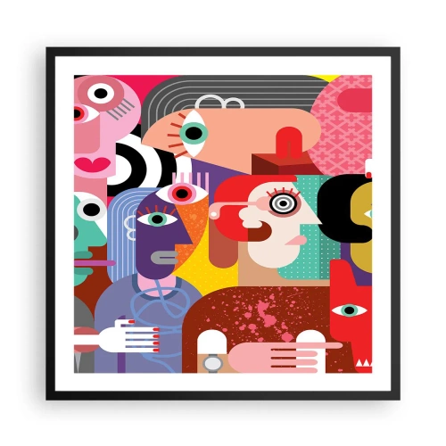 Affisch i svart ram - Vi är från Picasso - 60x60 cm