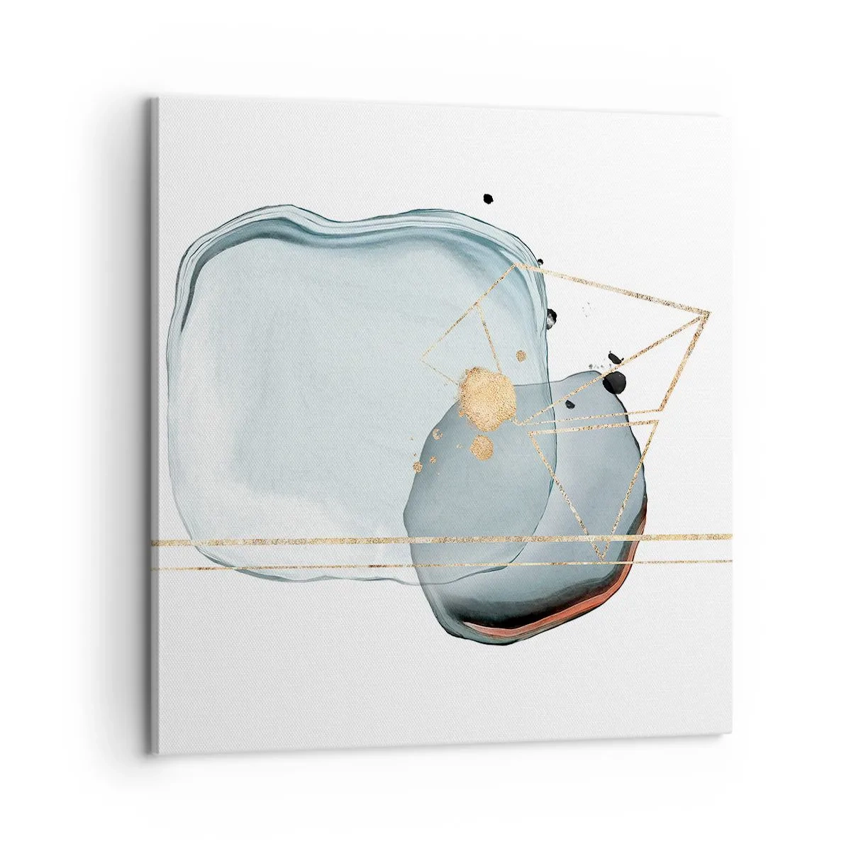 Canvastavla - Bild på duk - En studie av droppar - 60x60 cm