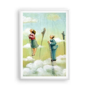 Affisch i vit ram - Efter din dröm - 70x100 cm