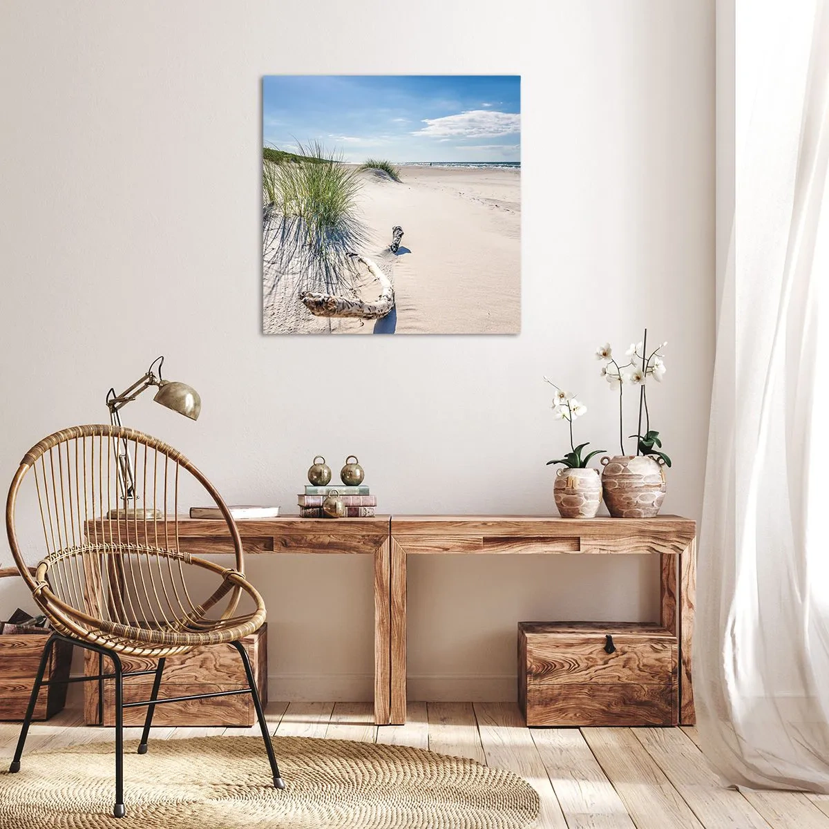 Canvastavla - Bild på duk - Vackrast? Östersjöstrand - 30x30 cm