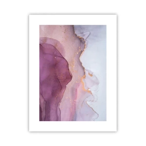 Affisch - Lila och violett vågor - 30x40 cm