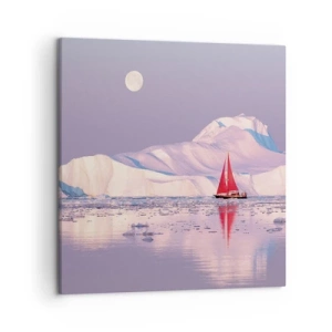 Canvastavla - Bild på duk - Seglens glöd, isens kyla - 50x50 cm