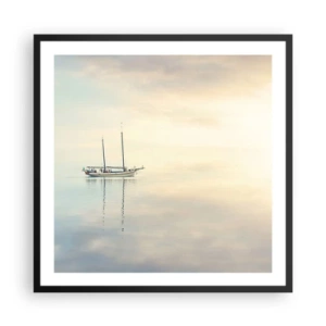 Affisch i svart ram - I ett hav av tystnad - 60x60 cm