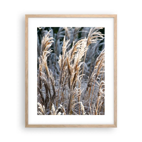 Affisch i ram av ljusek - Frostprydda - 40x50 cm