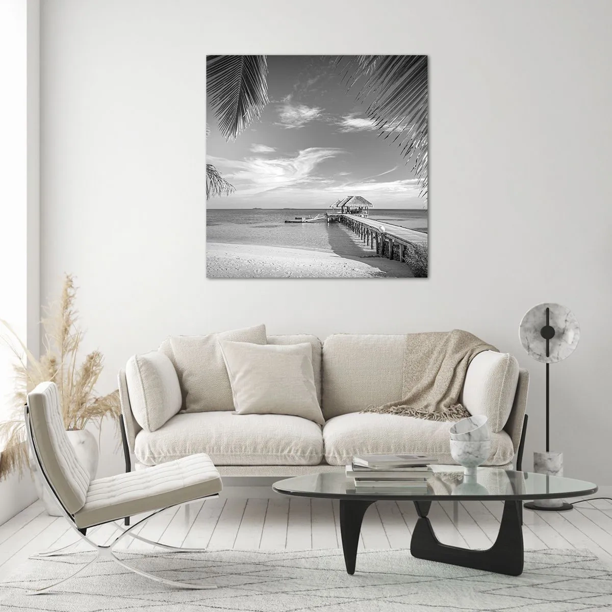 Glastavla - Bild på glas - Minne eller dröm? - 60x60 cm