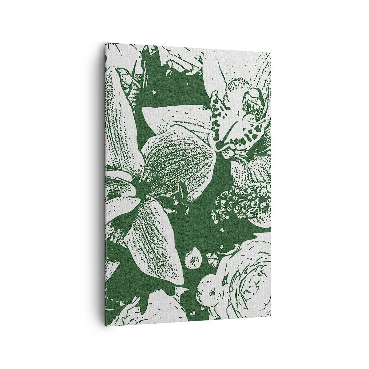 Canvastavla - Bild på duk - Bukett - en värld av grönska - 80x120 cm