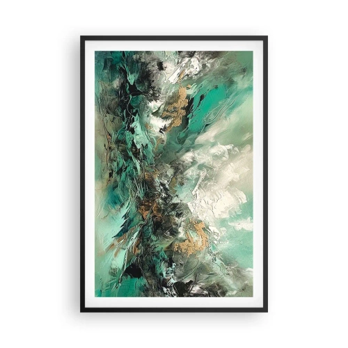 Affisch i svart ram - Smaragdsvart bränna - 61x91 cm