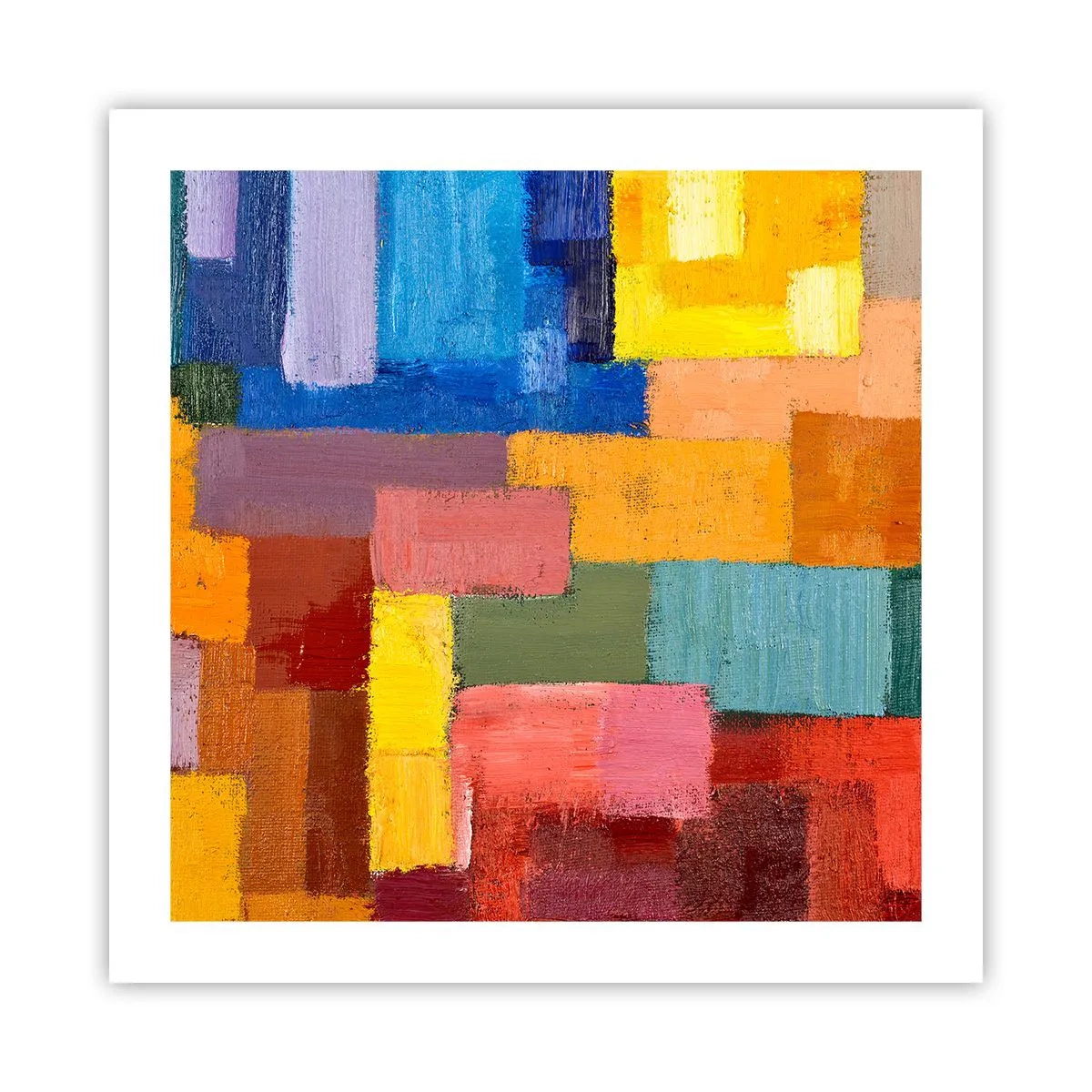 Affisch - Alla olika, alla färgglada - 50x50 cm